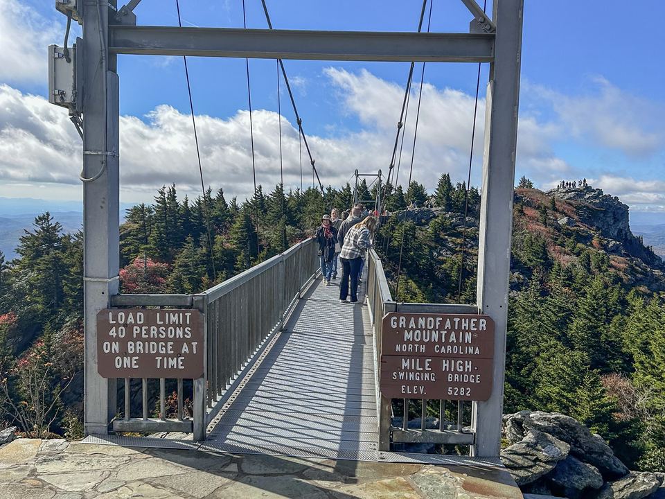 The Mile High Swinging Bridge at Grandfather Mountain